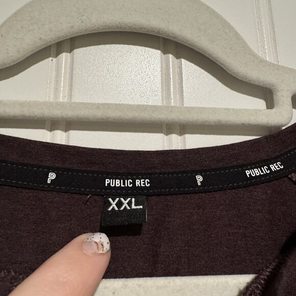 Public Rec Purple Go To Short Henley Shirt Mens XXL - Picture 3 of 6